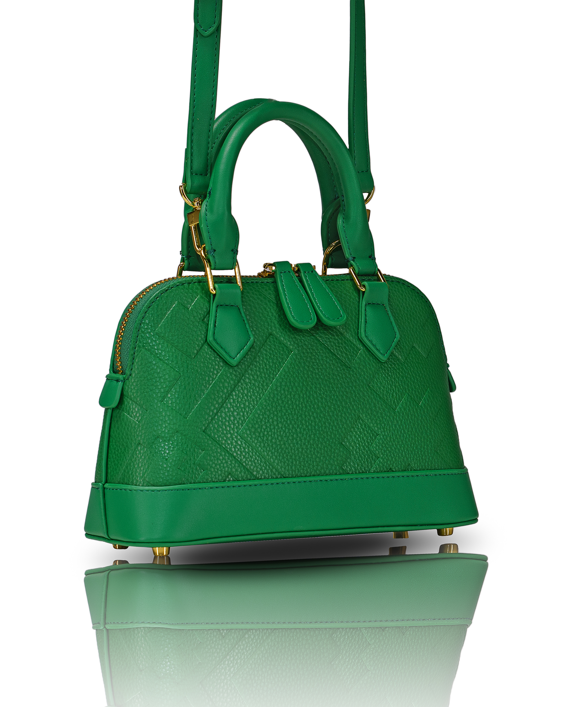 EMBOSSED DOME BAG - GREEN - By GALXBOY - Invoque