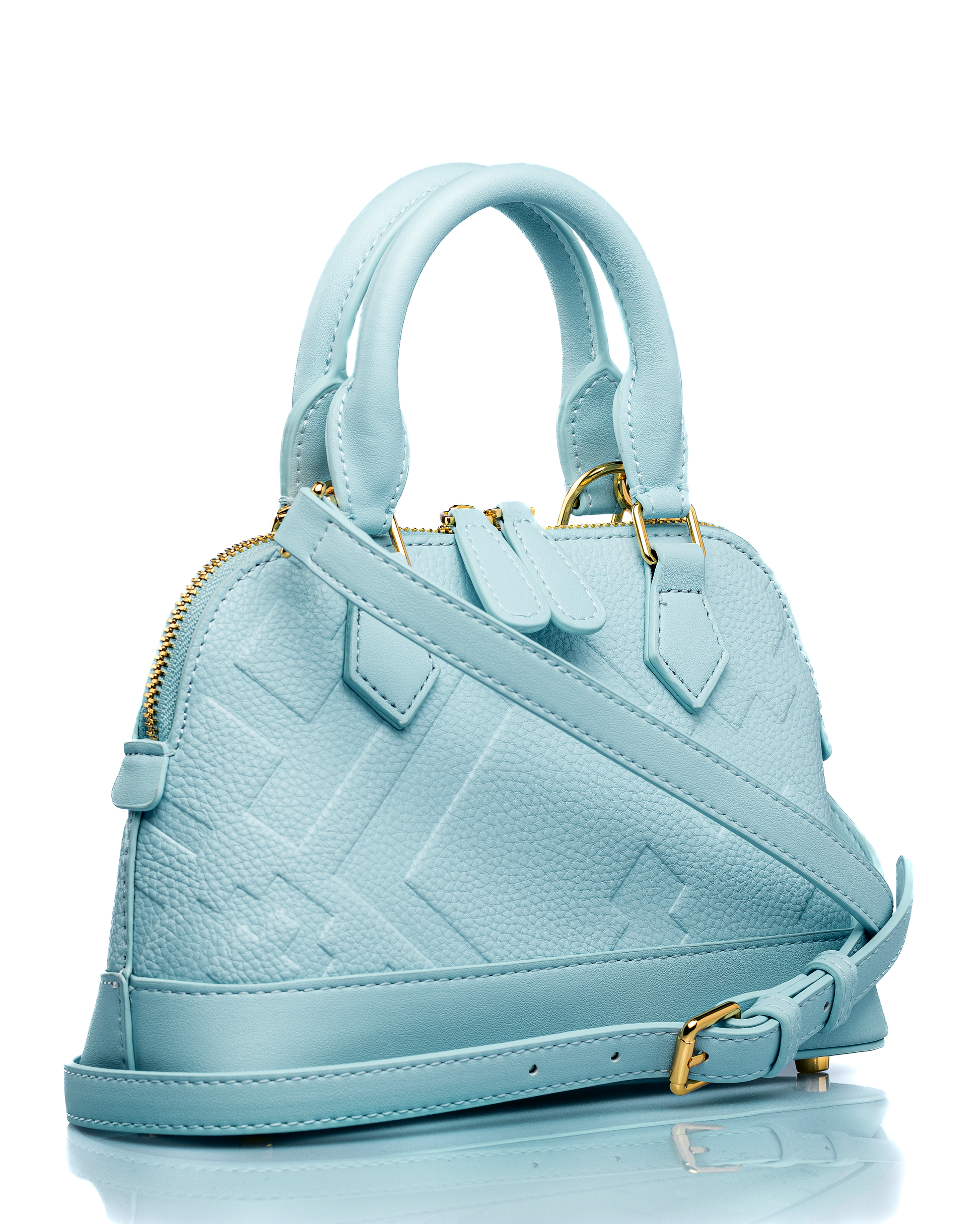 EMBOSSED DOME BAG - BLUE - By GALXBOY - Invoque