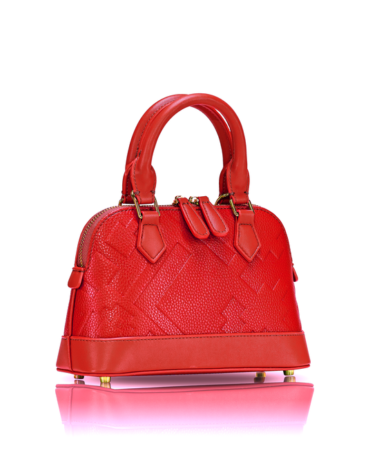 EMBOSSED DOME BAG - RED - By GALXBOY - Invoque