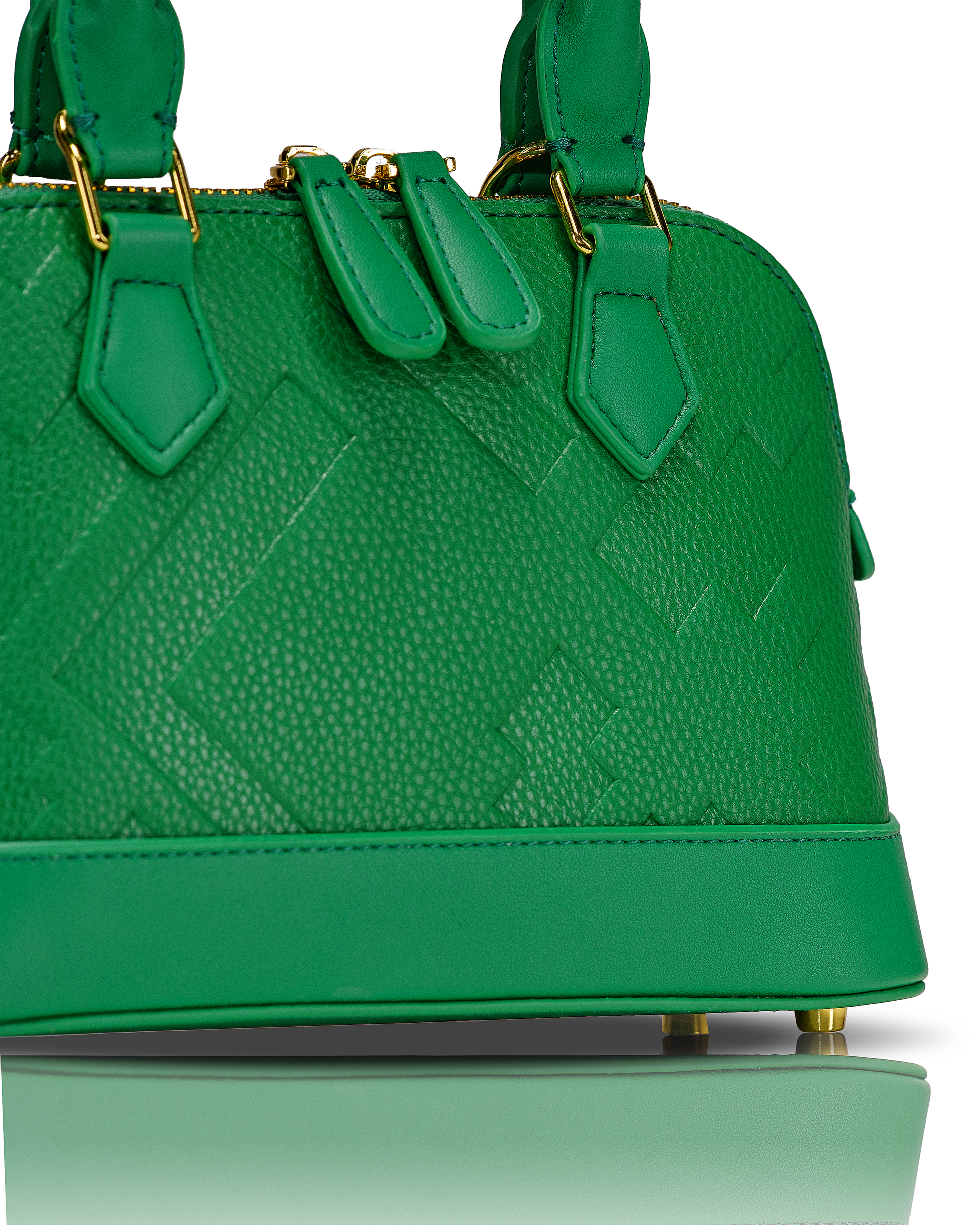 EMBOSSED DOME BAG - GREEN - By GALXBOY - Invoque