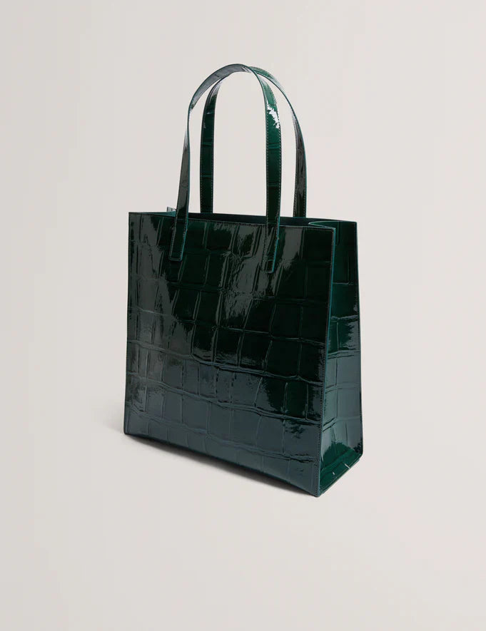 Women's Croccon-Croc Effect Large Icon Bag Mid-Green Ted Baker South Africa Bellabags