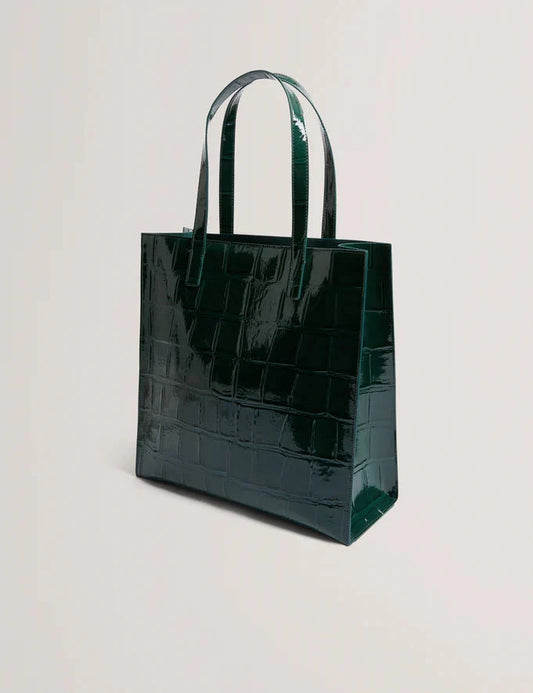 Women's Croccon-Croc Effect Large Icon Bag Mid-Green Ted Baker South Africa