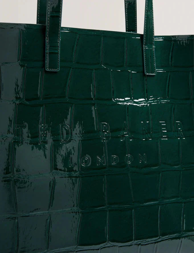 Women's Croccon-Croc Effect Large Icon Bag Mid-Green Ted Baker South Africa