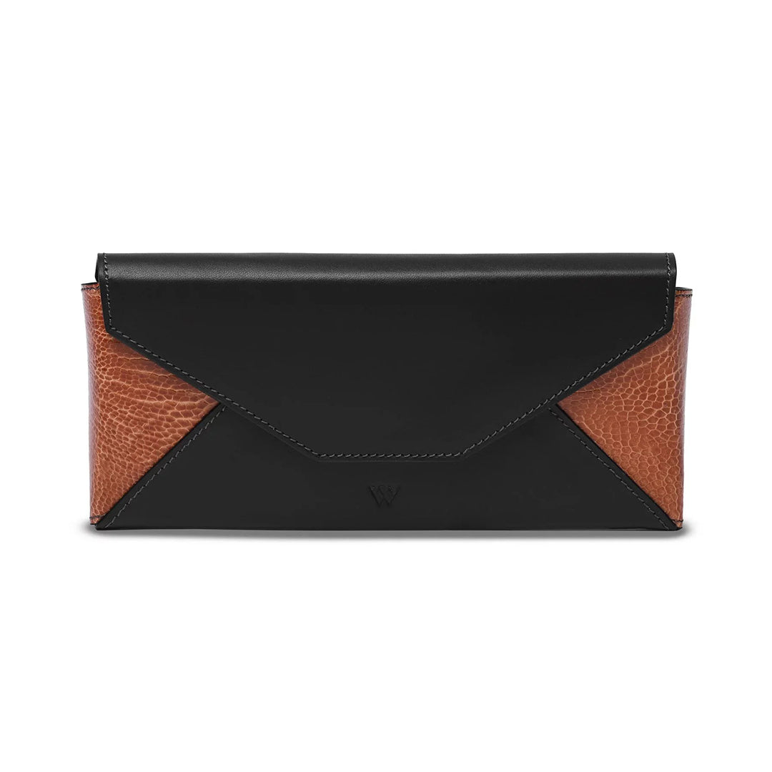 Brown New York Ostrich Leather Glass Case Bellabags Bellabags